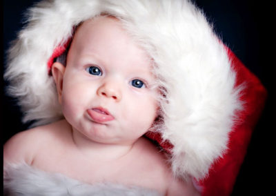 Baby girl Christmas photo
