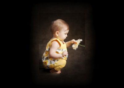 Baby girl flower photo