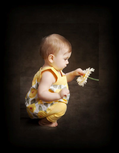 Baby girl flower photo